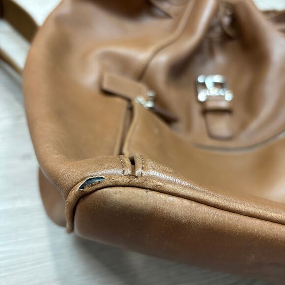 Rare Vintage Coach 5408 Drawstring Buckle Flap Leather Backpack Daypack Purse - Picture 10 of 13